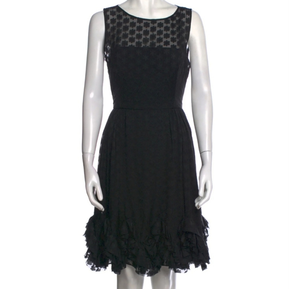 Milly New York Womens Black Elegant Sleeveless Silk Dress Sz 8